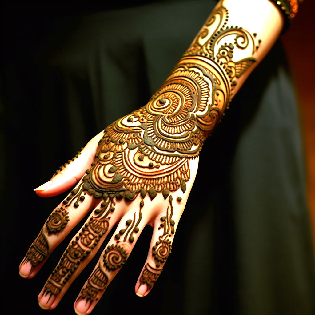 Mehndi designs for the back hand (9)