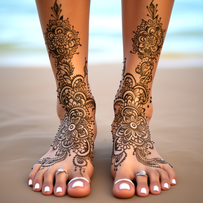 mehndi design for this wedding full foot (13)