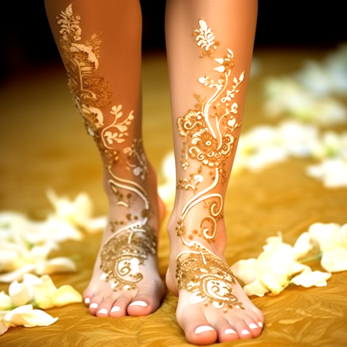 mehndi design for this wedding full foot (9)