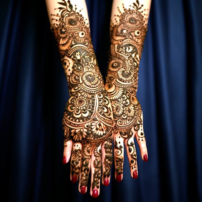 mehndi design for this wedding full hand (4)