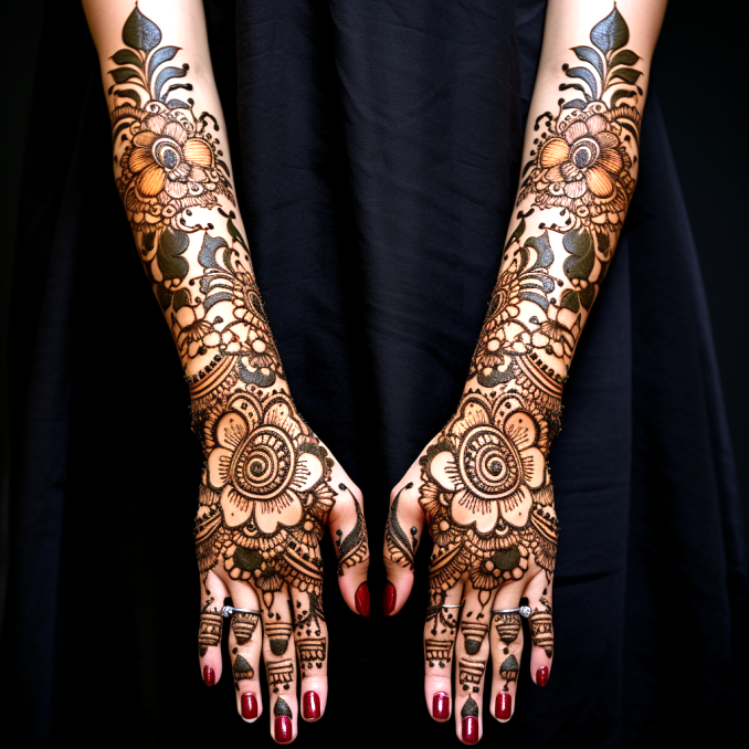 mehndi design for this wedding full hand (5)