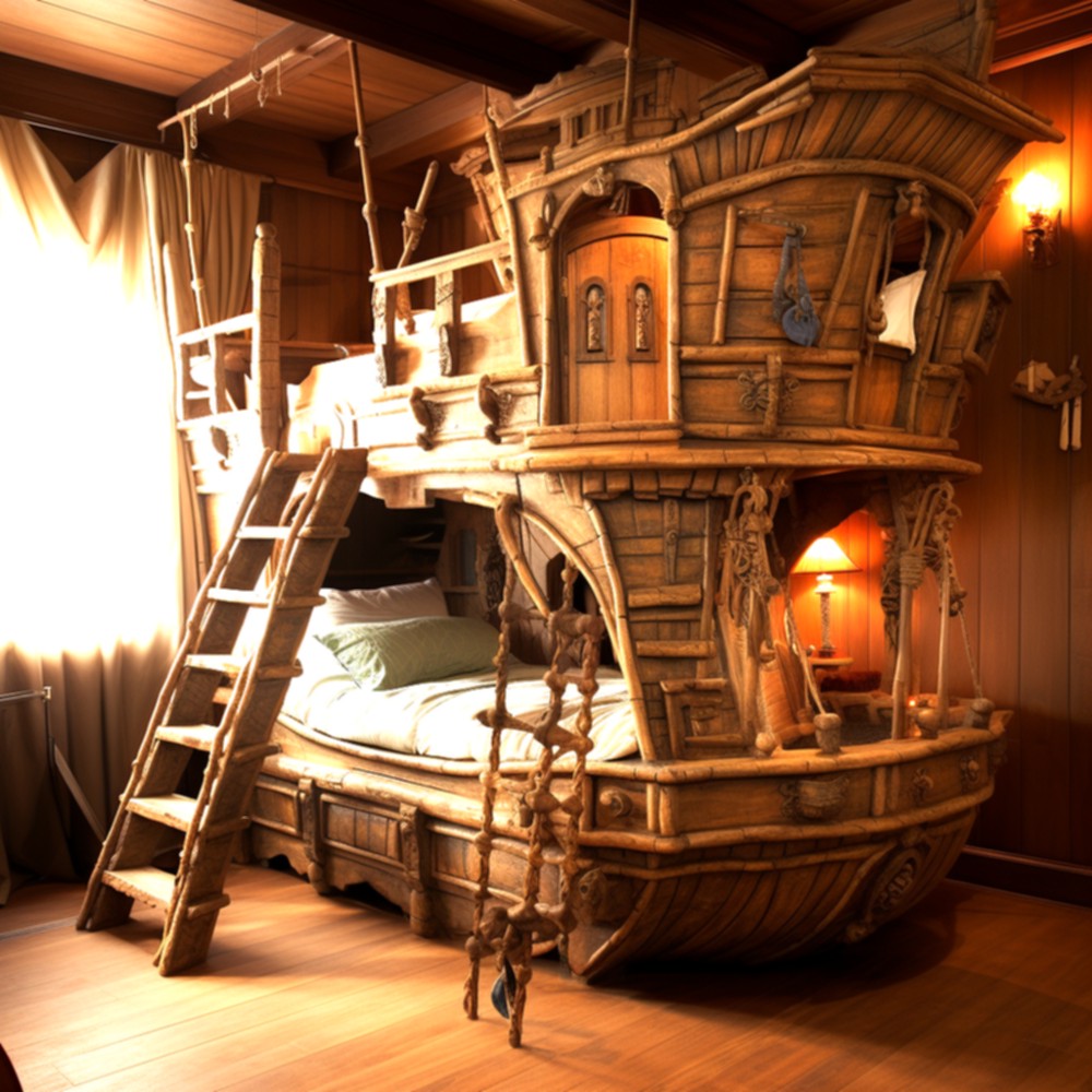 Cool pirate ship bunkbed (14)
