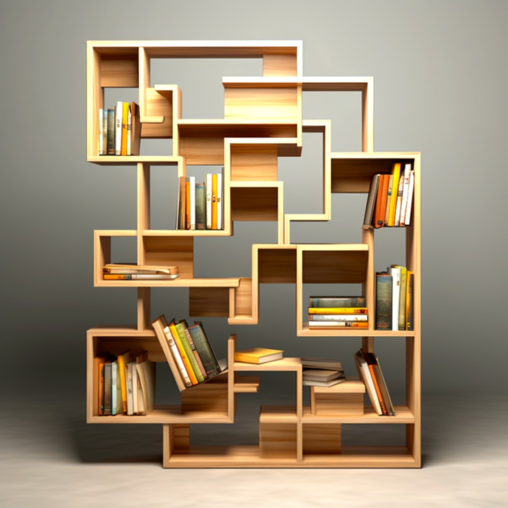 Modern Wood Bookshelves A Fusion Of Function And Style (4)