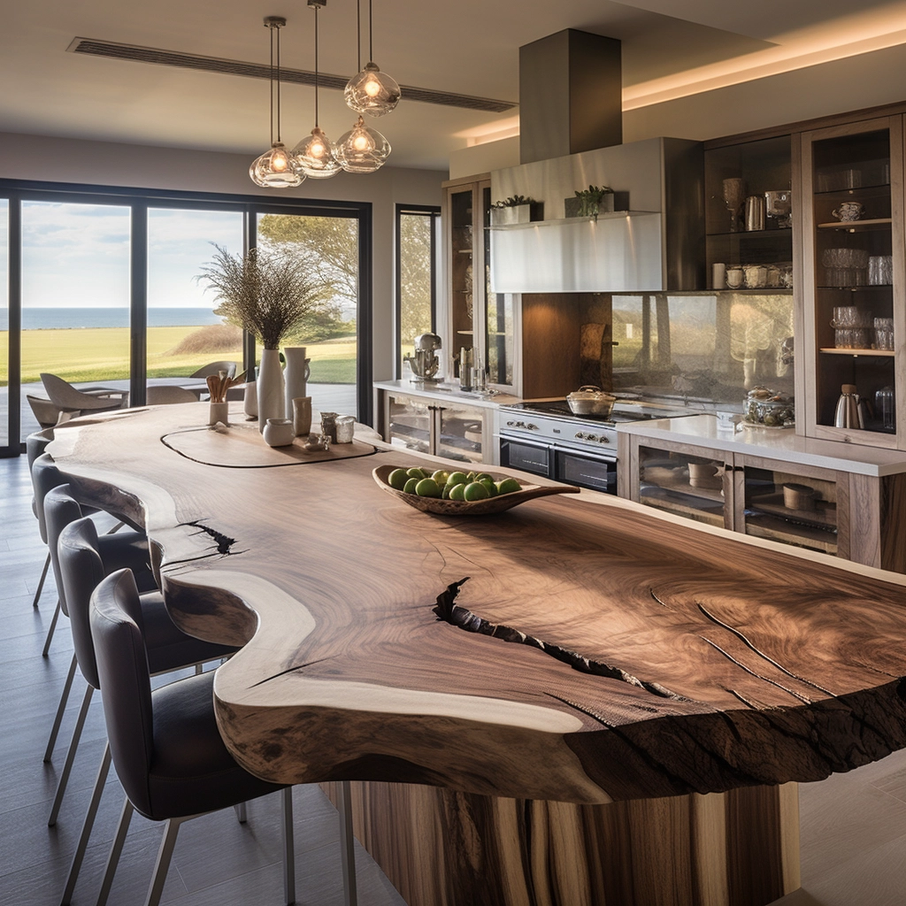 Harmony of Style & Utility Elevate Your Kitchen with a Luxurious Wooden Kitchen Island 🍽️🌿 (10)