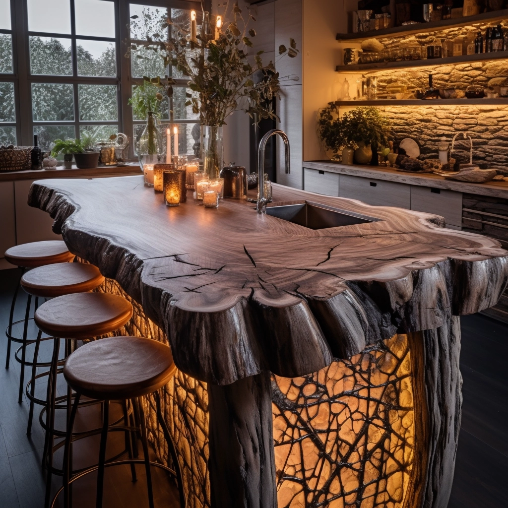 Harmony of Style & Utility Elevate Your Kitchen with a Luxurious Wooden Kitchen Island 🍽️🌿 (11)