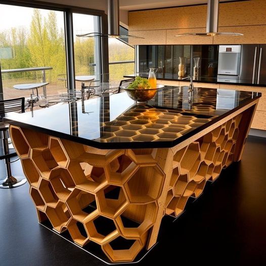 Harmony of Style & Utility Elevate Your Kitchen with a Luxurious Wooden Kitchen Island 🍽️🌿 (3)