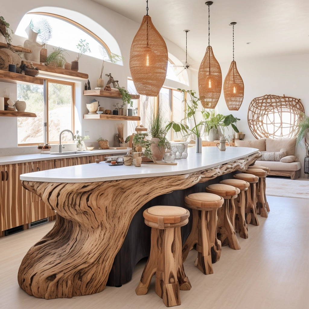 Harmony of Style & Utility Elevate Your Kitchen with a Luxurious Wooden Kitchen Island 🍽️🌿 (5)