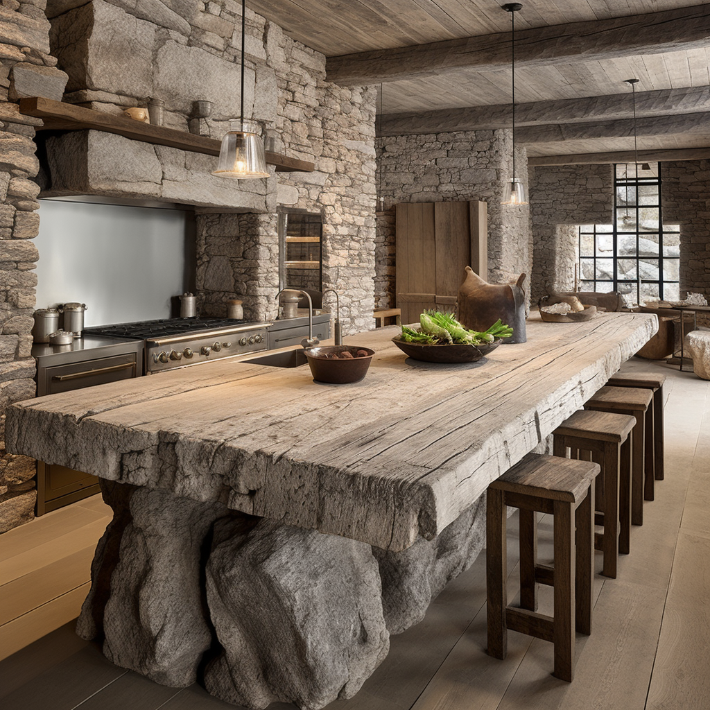 Harmony of Style & Utility Elevate Your Kitchen with a Luxurious Wooden Kitchen Island 🍽️🌿 (8)