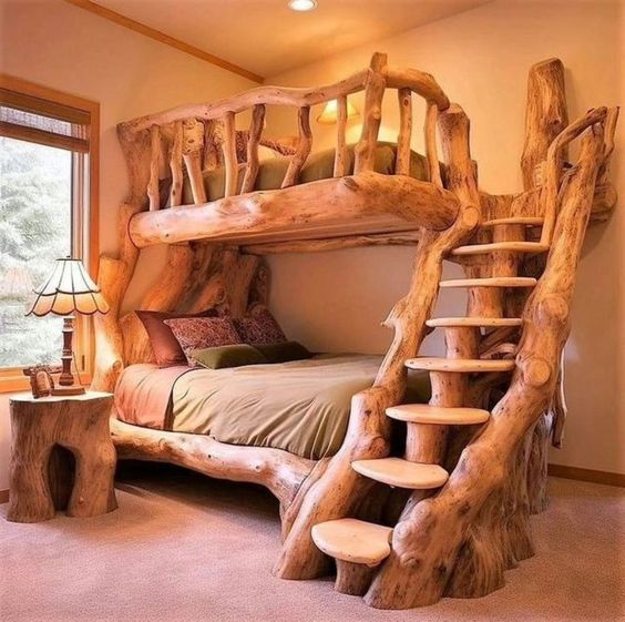 Log Home Comfort Creating Cozy Spaces with Wood Log Furniture (1)