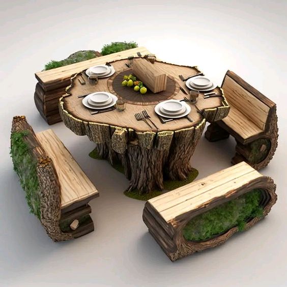 Log Home Comfort Creating Cozy Spaces with Wood Log Furniture (10)