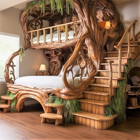 Log Home Comfort Creating Cozy Spaces with Wood Log Furniture (11)