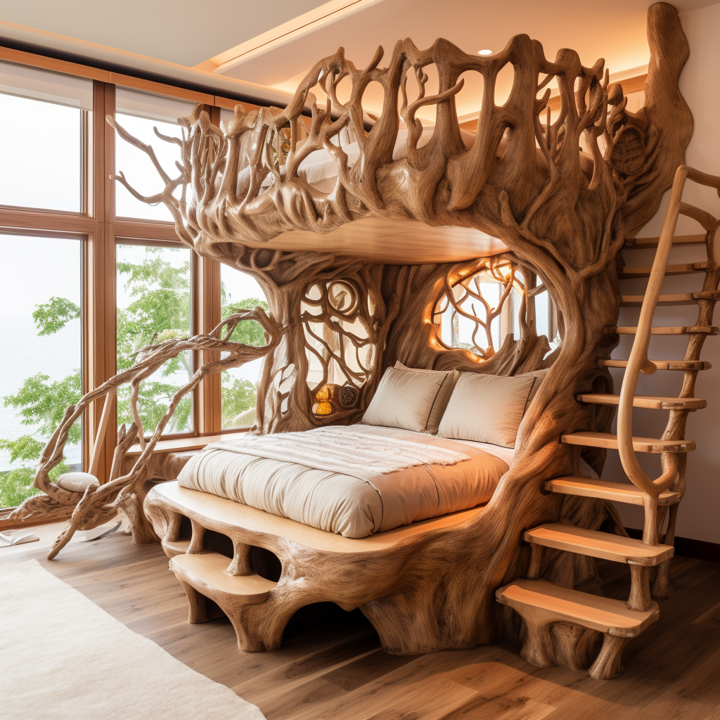 Log Home Comfort Creating Cozy Spaces with Wood Log Furniture (11)