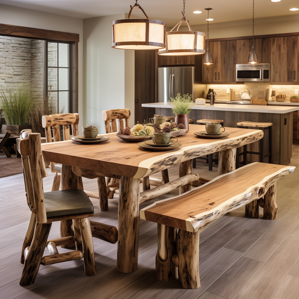 Log Home Comfort Creating Cozy Spaces with Wood Log Furniture (15)