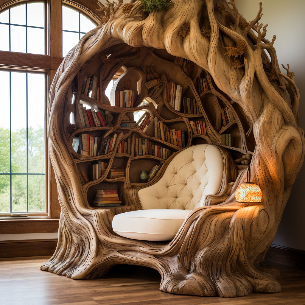 Log Home Comfort Creating Cozy Spaces with Wood Log Furniture (16)