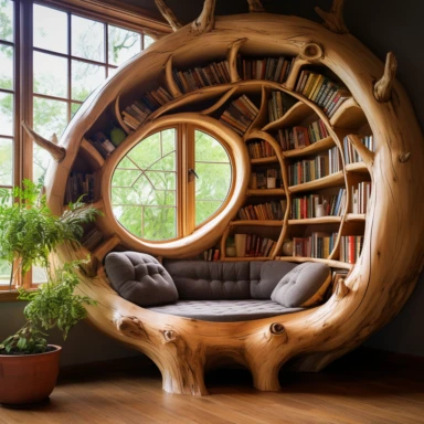 Log Home Comfort Creating Cozy Spaces with Wood Log Furniture (16)