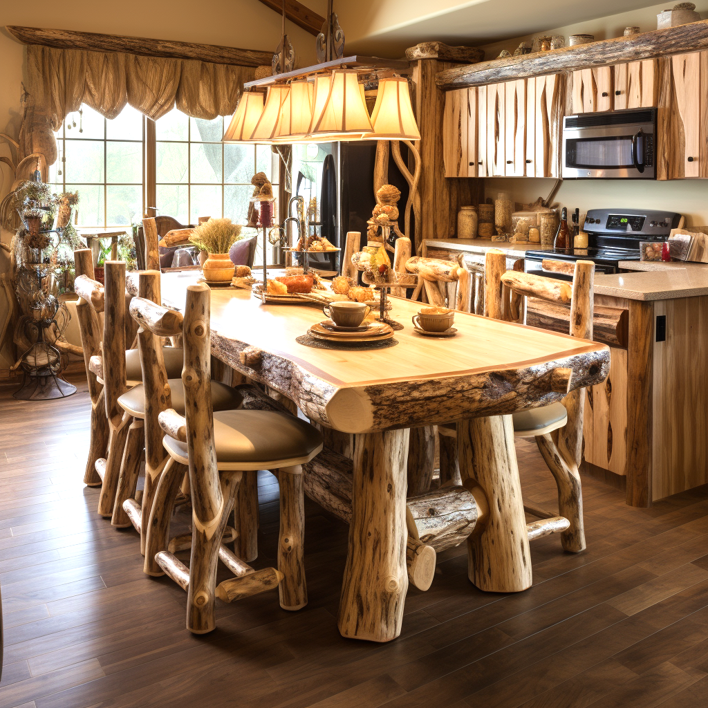Log Home Comfort Creating Cozy Spaces with Wood Log Furniture (3)