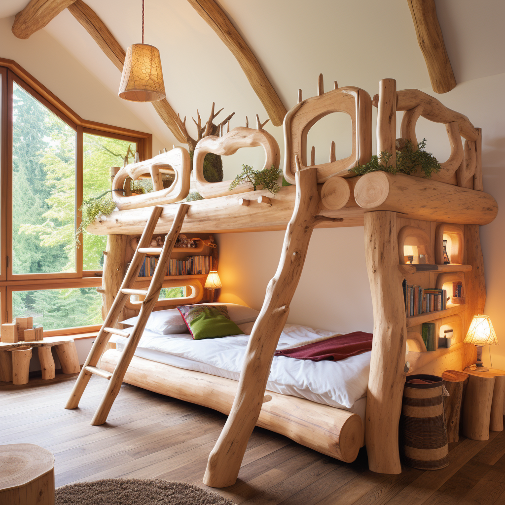 Log Home Comfort Creating Cozy Spaces with Wood Log Furniture (4)