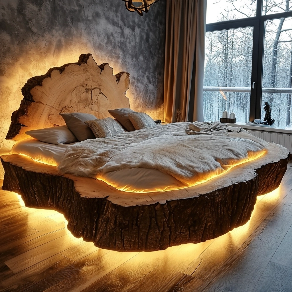 Log Home Comfort Creating Cozy Spaces with Wood Log Furniture (6)