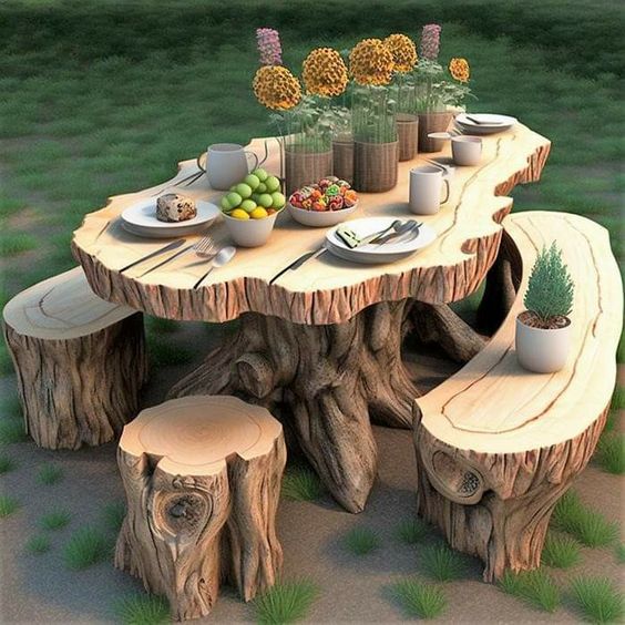 Log Home Comfort Creating Cozy Spaces with Wood Log Furniture (7)