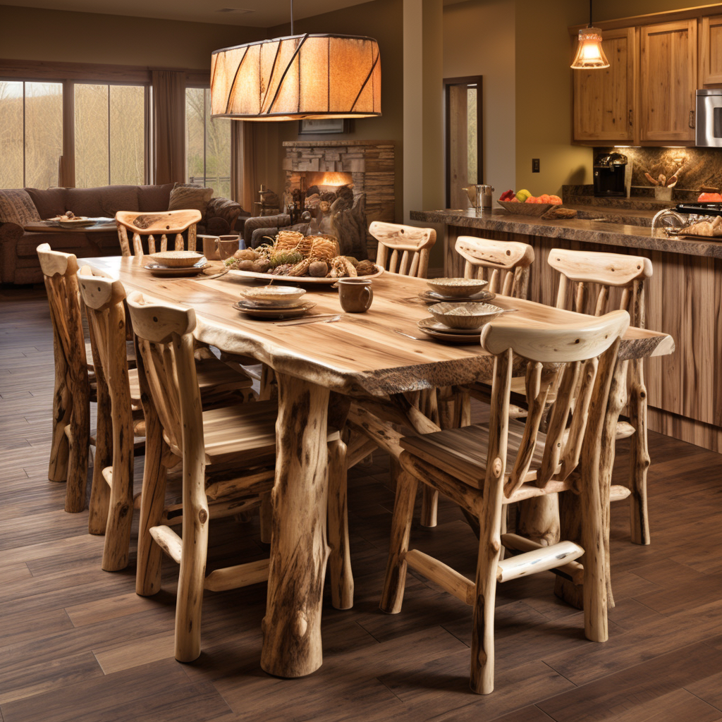 Log Home Comfort Creating Cozy Spaces with Wood Log Furniture (7)