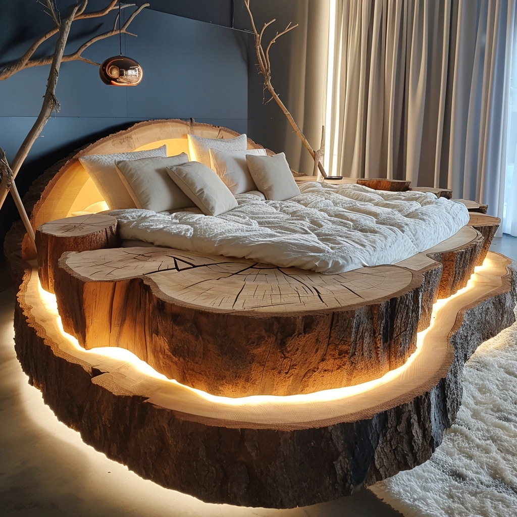 Log Home Comfort Creating Cozy Spaces with Wood Log Furniture (7)