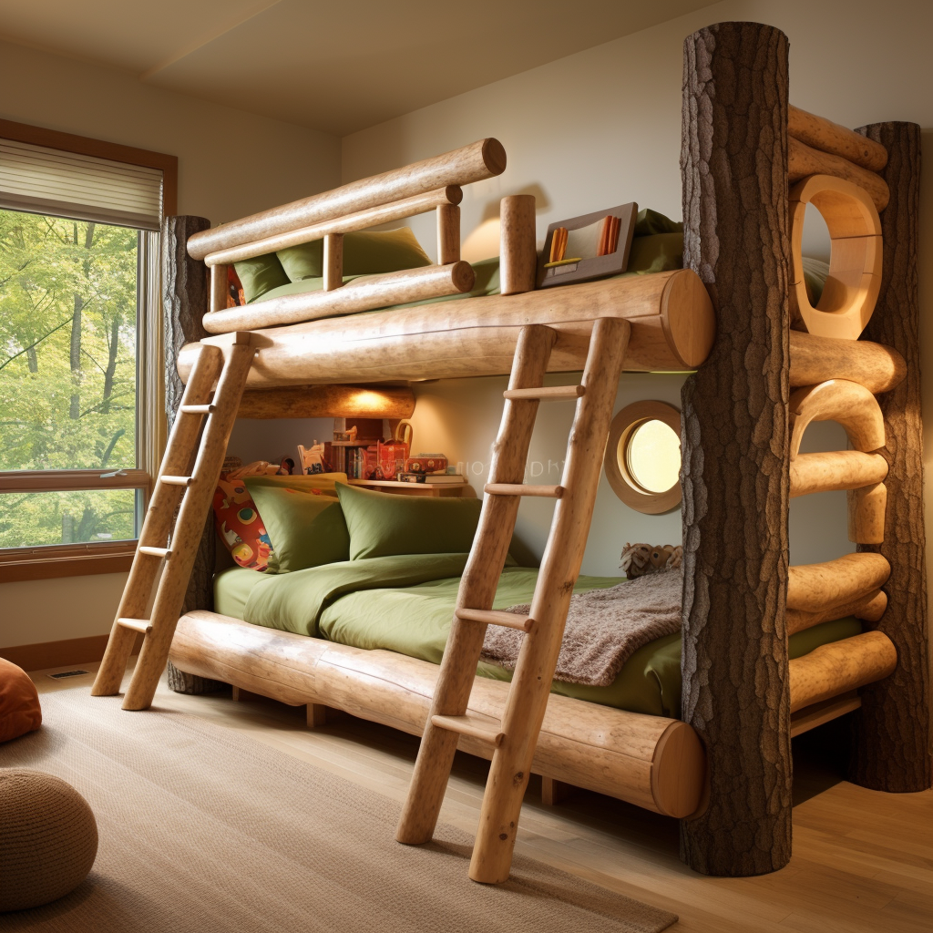 Log Home Comfort Creating Cozy Spaces with Wood Log Furniture (9)