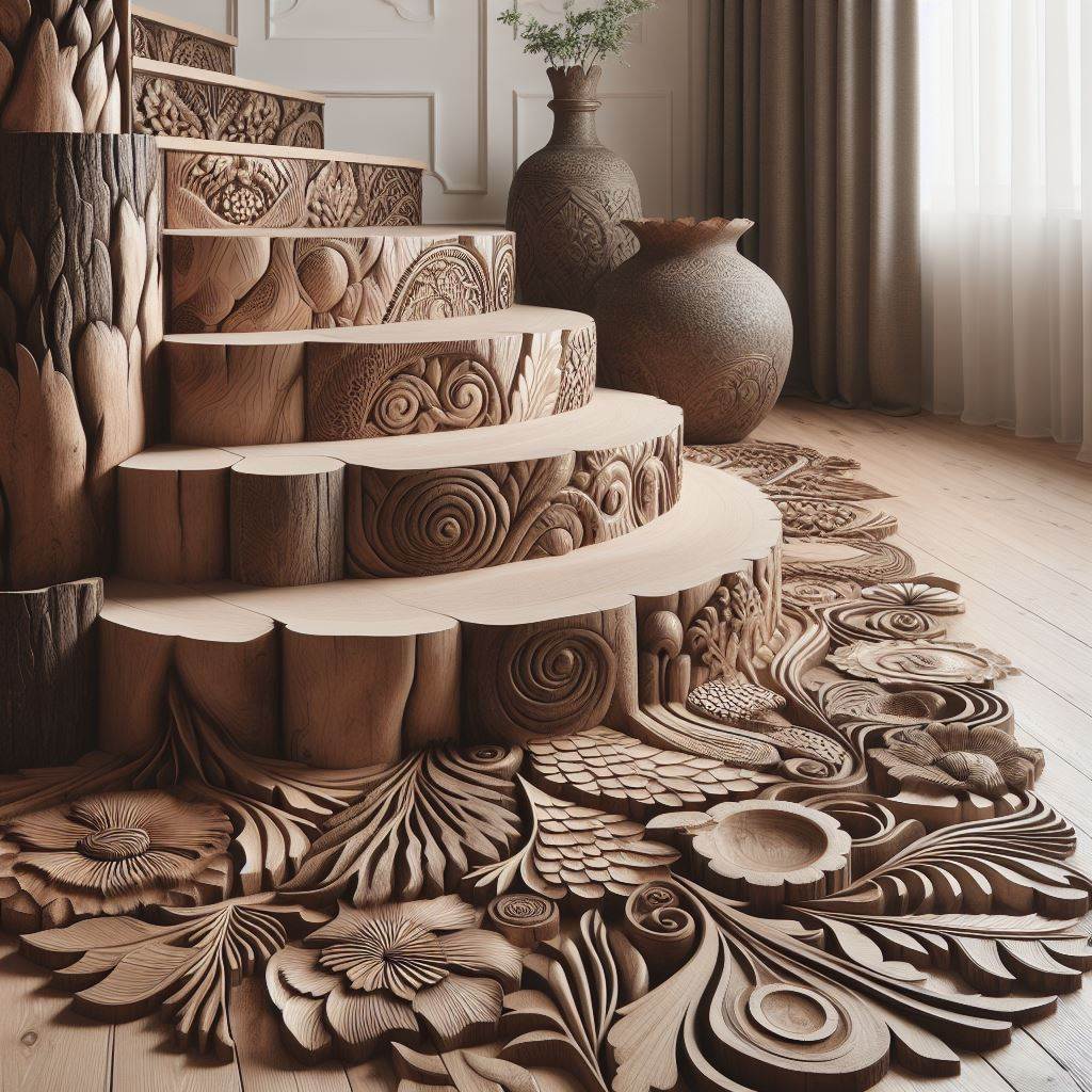 Natural Elegance Enhancing Interiors with Wooden Stairs (1)