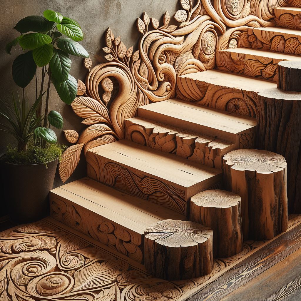 Natural Elegance Enhancing Interiors with Wooden Stairs (14)