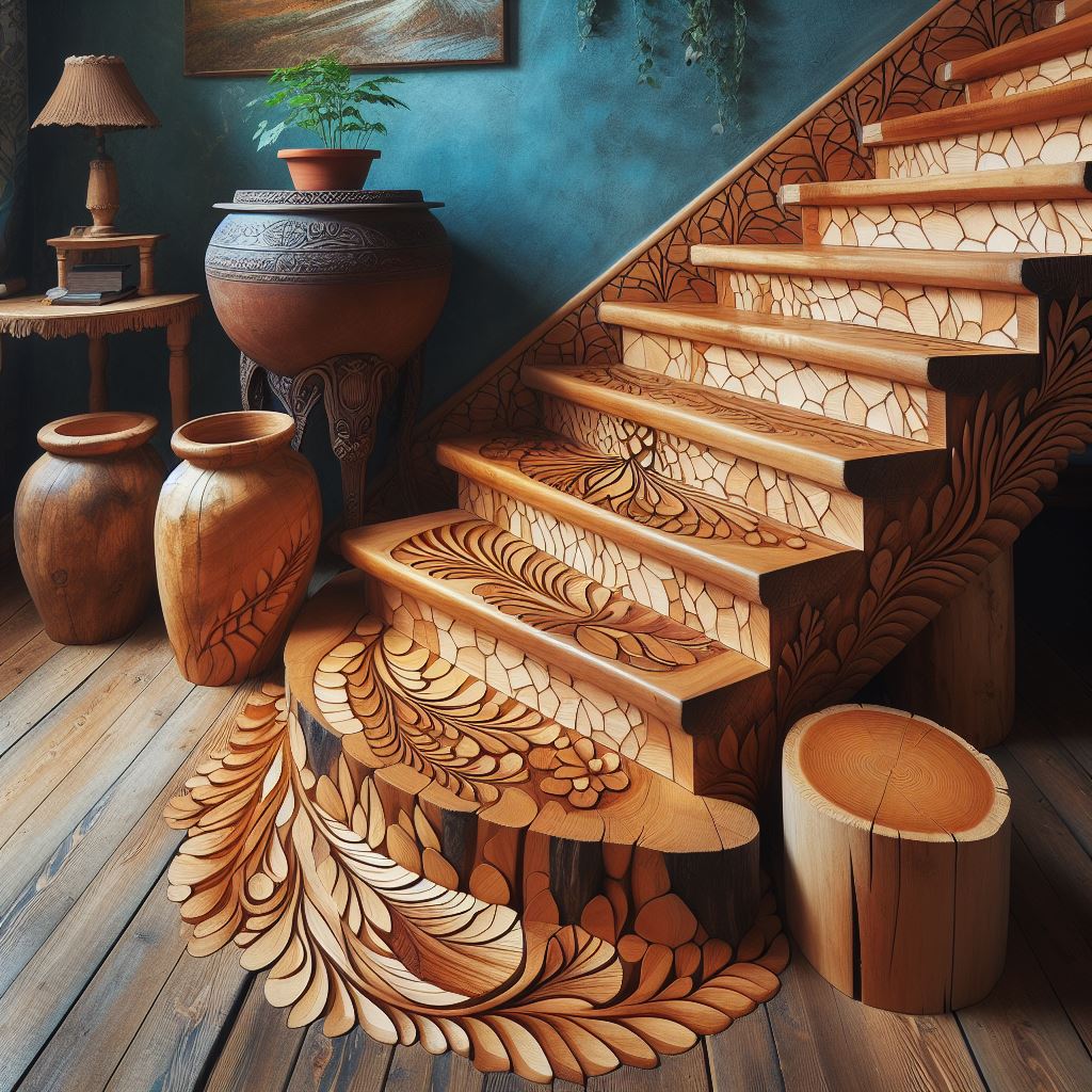 Natural Elegance Enhancing Interiors with Wooden Stairs (17)