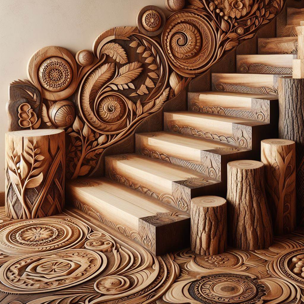Natural Elegance Enhancing Interiors with Wooden Stairs (2)