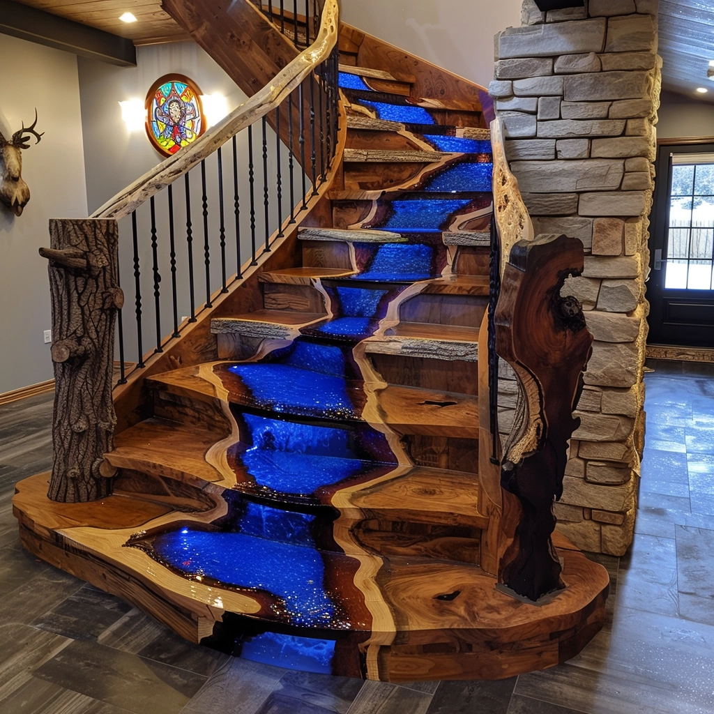 Natural Elegance Enhancing Interiors with Wooden Stairs (2)