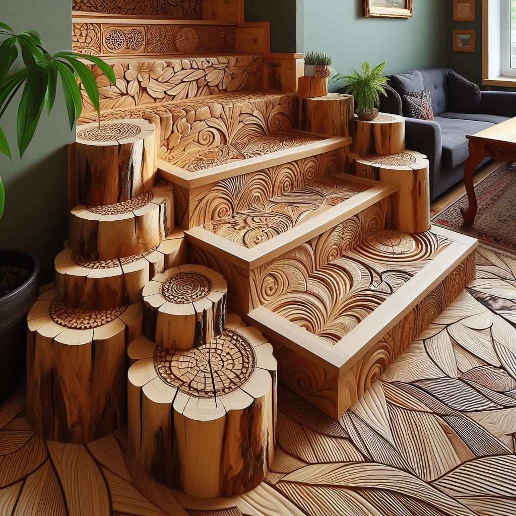 Natural Elegance Enhancing Interiors with Wooden Stairs (26)