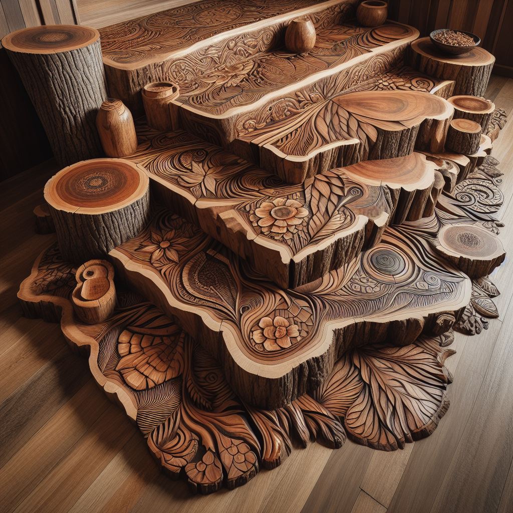 Natural Elegance Enhancing Interiors with Wooden Stairs (27)