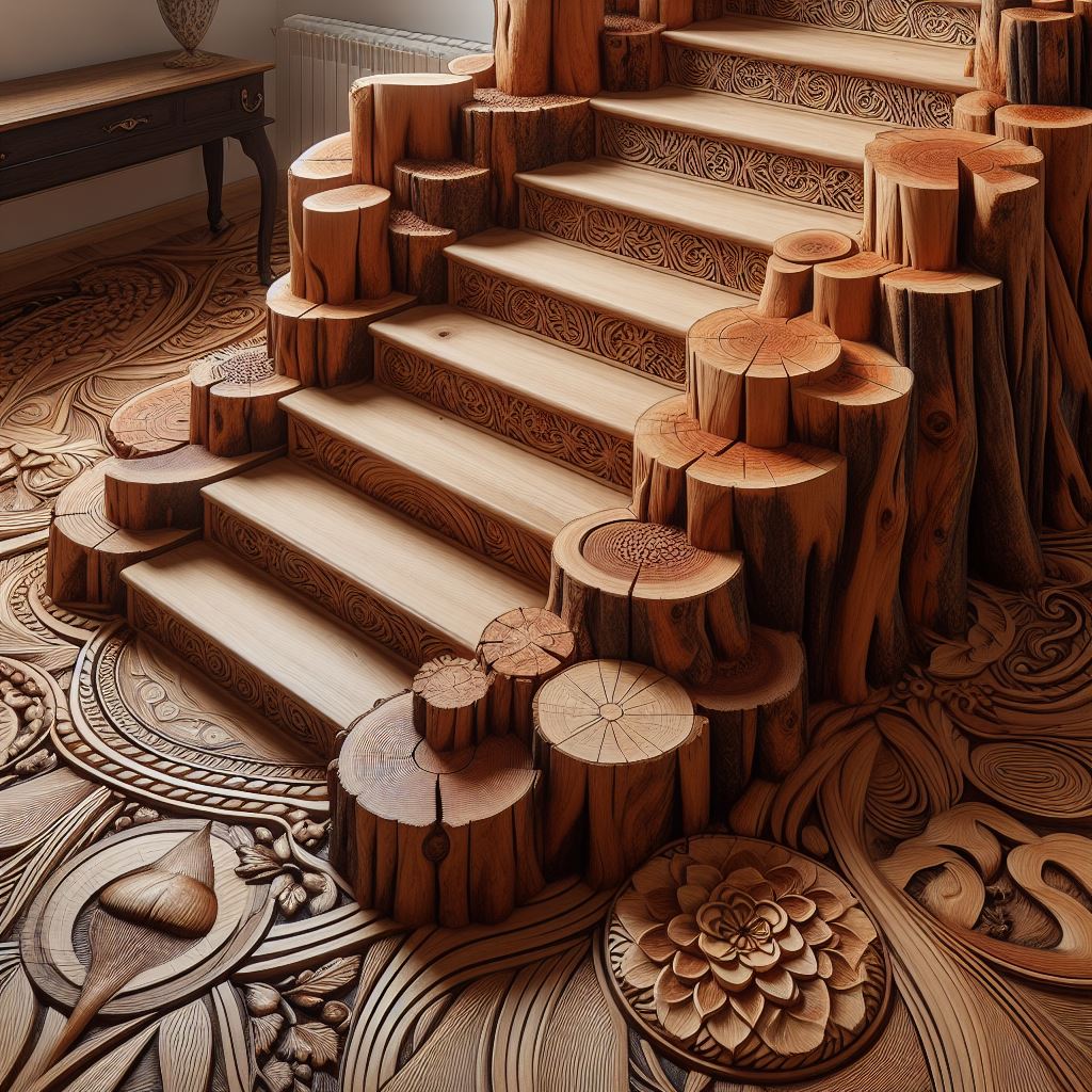 Natural Elegance Enhancing Interiors with Wooden Stairs (29)