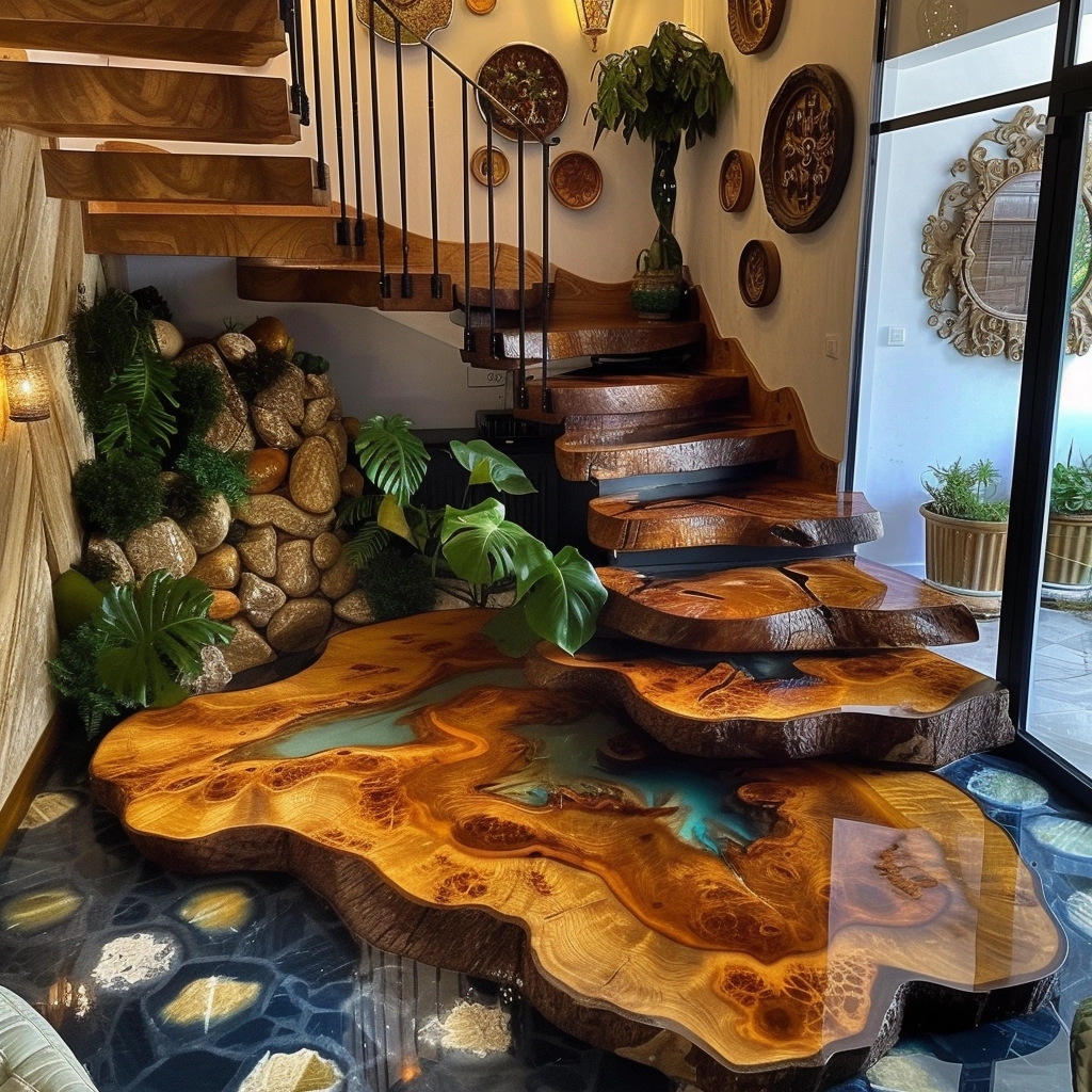 Natural Elegance Enhancing Interiors with Wooden Stairs (3)