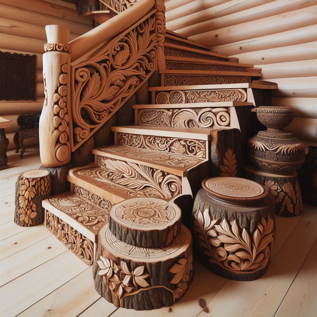 Natural Elegance Enhancing Interiors with Wooden Stairs (37)