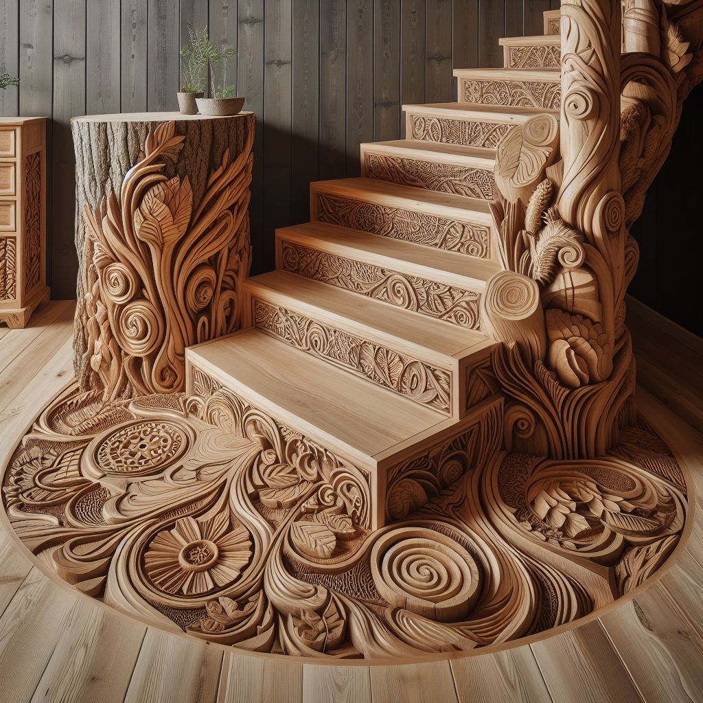 Natural Elegance Enhancing Interiors with Wooden Stairs (6)