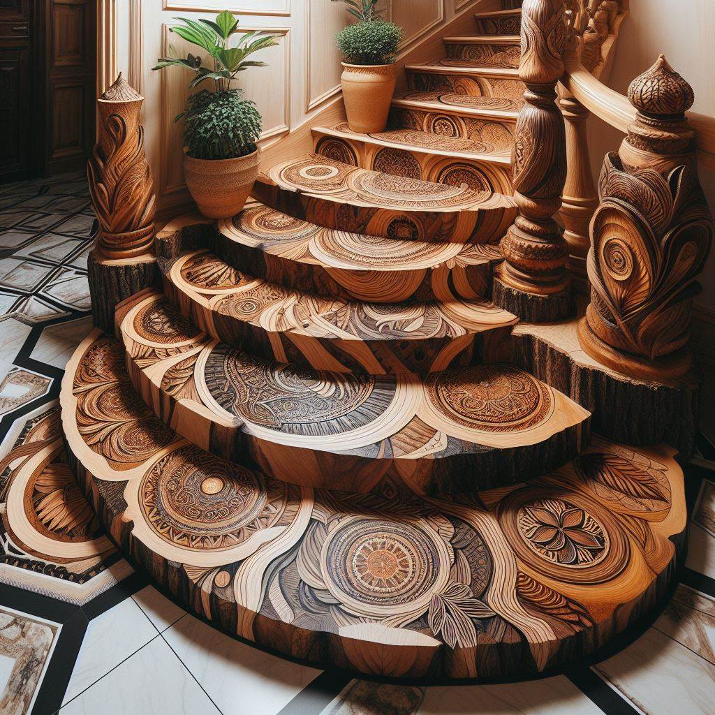 Natural Elegance Enhancing Interiors with Wooden Stairs (7)