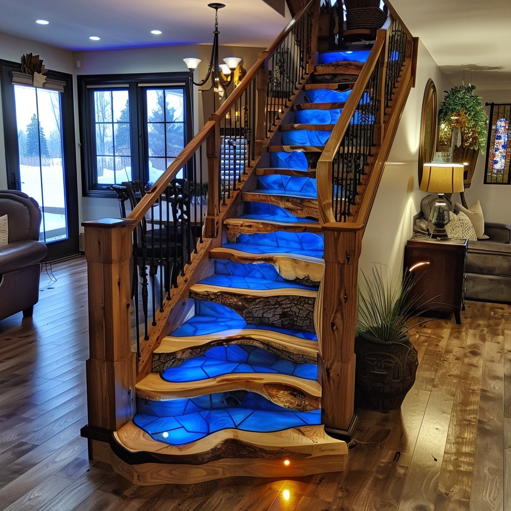 Natural Elegance Enhancing Interiors with Wooden Stairs (8)