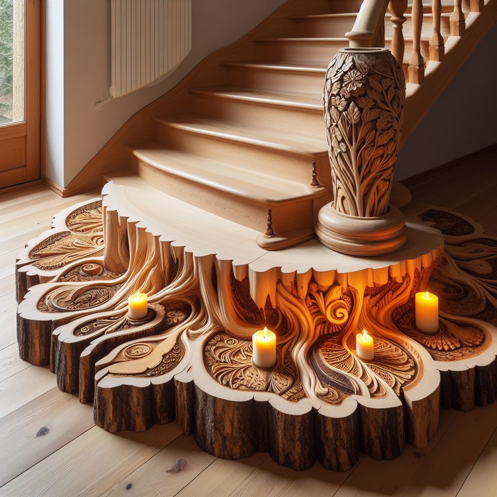 Natural Elegance Enhancing Interiors with Wooden Stairs (9)