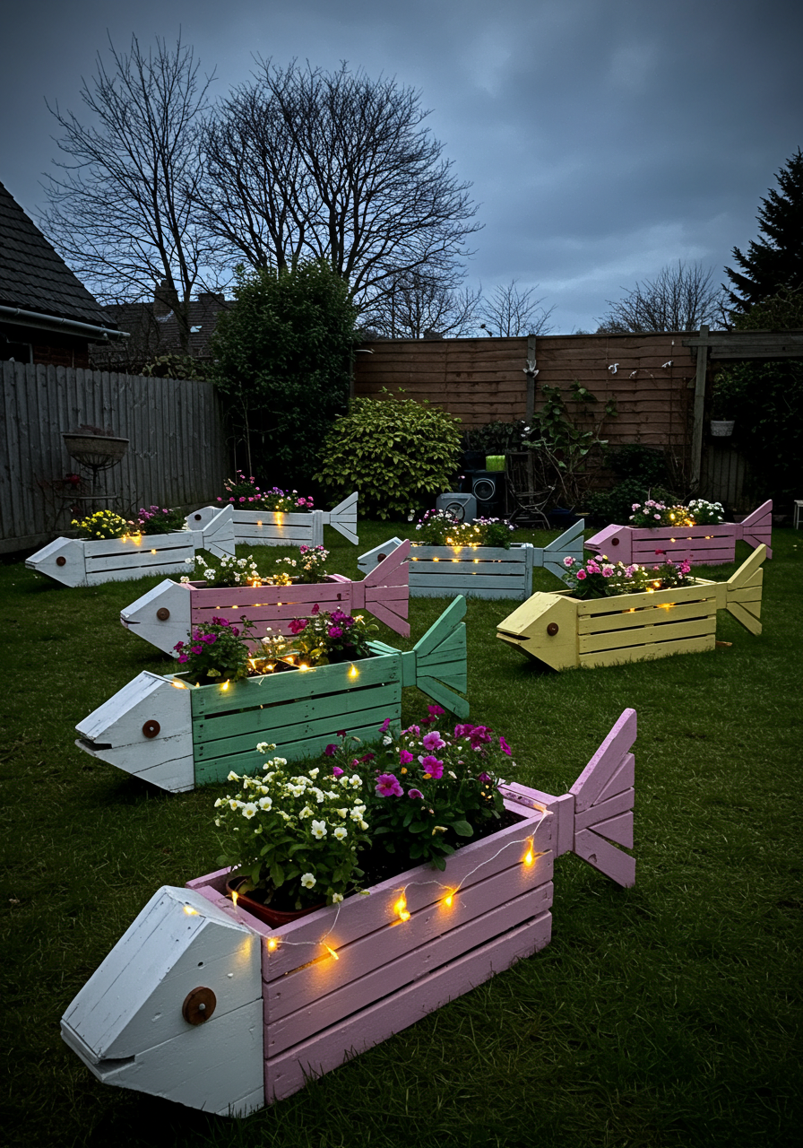 Pallet Ao Planter Paradise DIY A Rainbow Garden from Scrap Wood! (15)