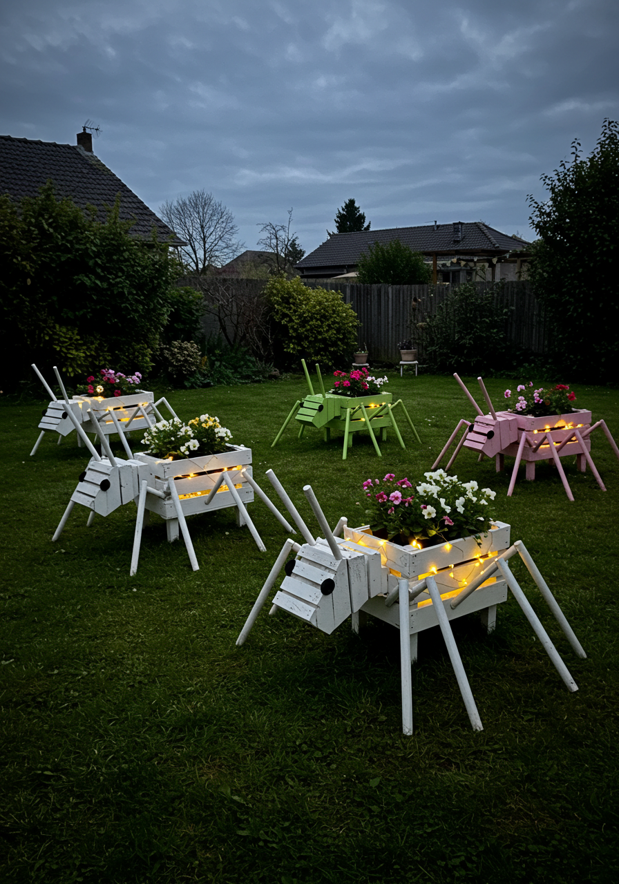 Pallet Ao Planter Paradise DIY A Rainbow Garden from Scrap Wood! (17)