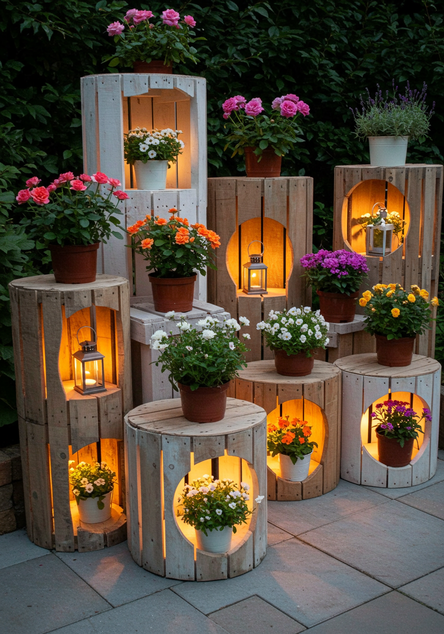 Pallet Ao Planter Paradise DIY A Rainbow Garden from Scrap Wood! (2)