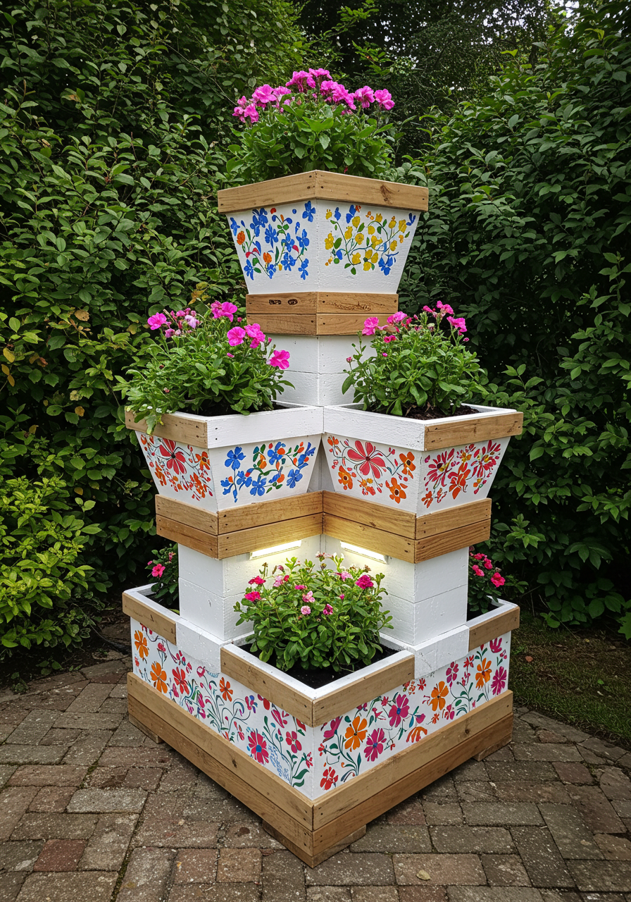 Pallet Ao Planter Paradise DIY A Rainbow Garden from Scrap Wood! (21)