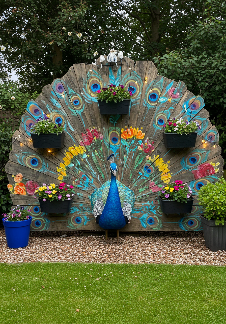 Pallet Ao Planter Paradise DIY A Rainbow Garden from Scrap Wood! (28)