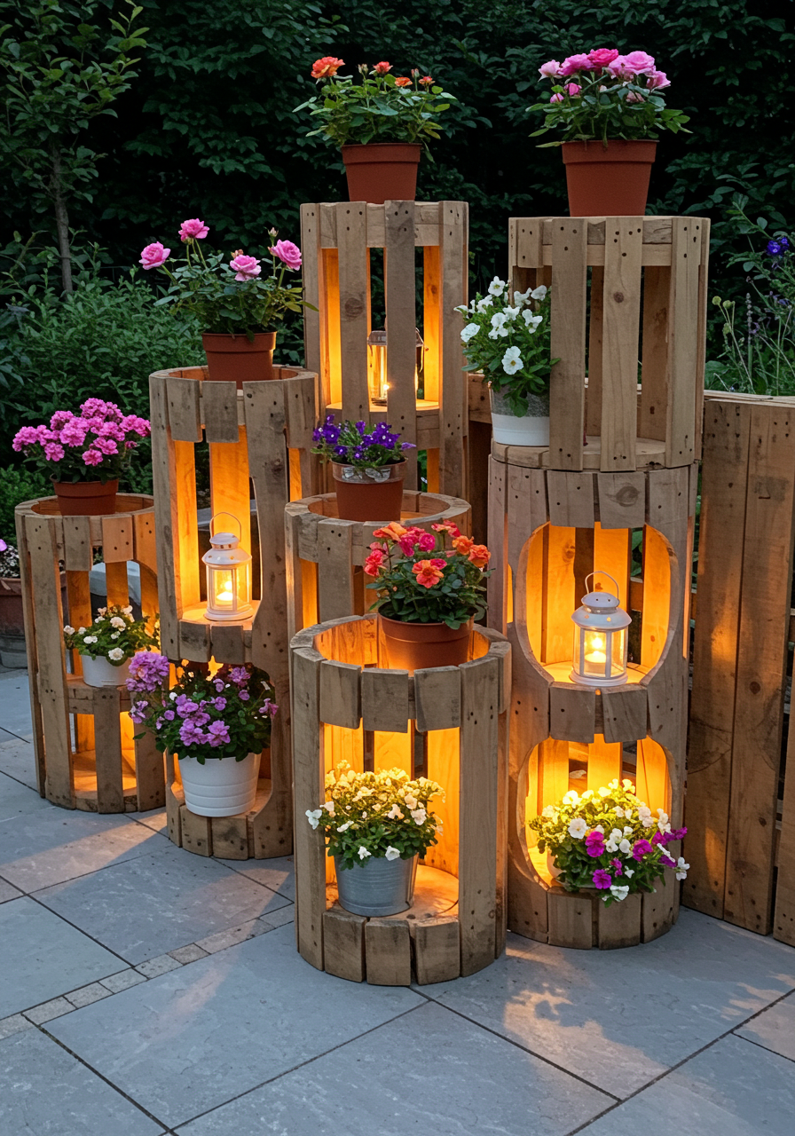 Pallet Ao Planter Paradise DIY A Rainbow Garden from Scrap Wood! (1)