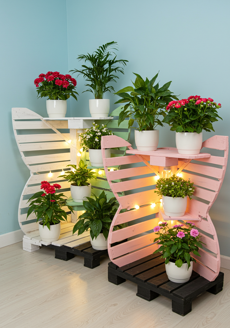 Pallet Ao Planter Paradise DIY A Rainbow Garden from Scrap Wood! (35)