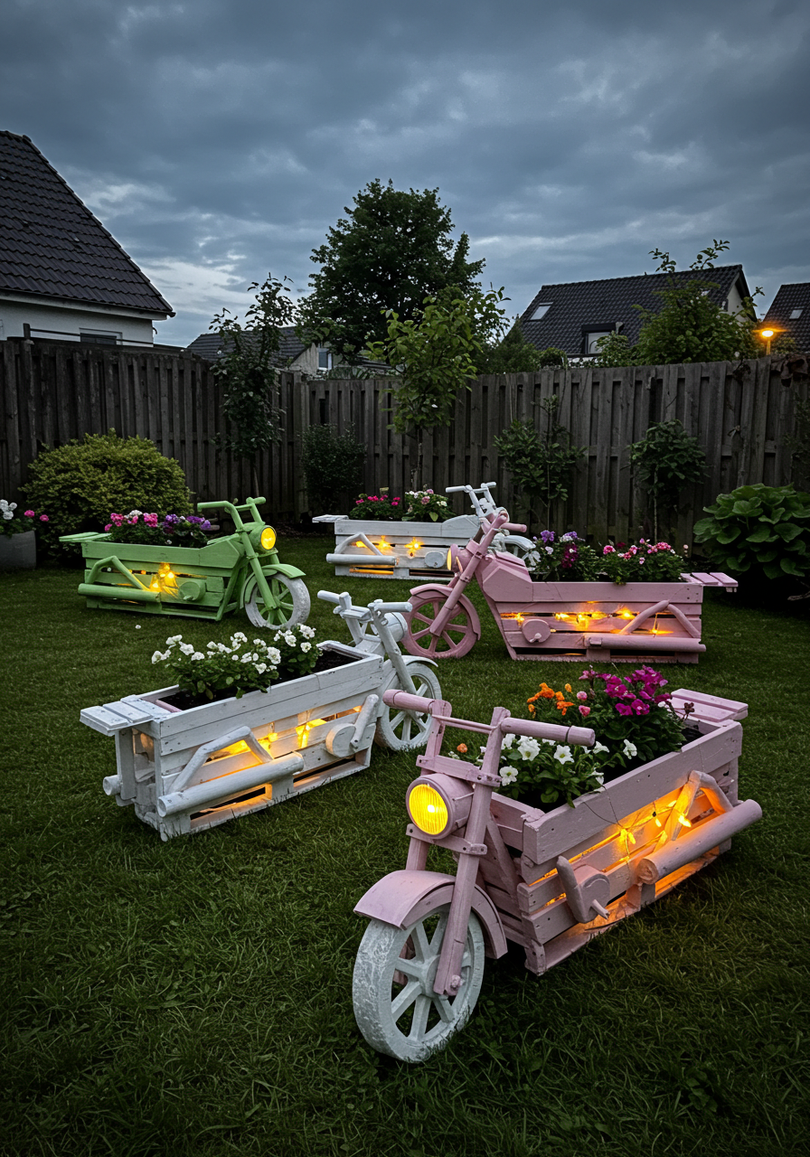 Pallet Ao Planter Paradise DIY A Rainbow Garden from Scrap Wood! (40)