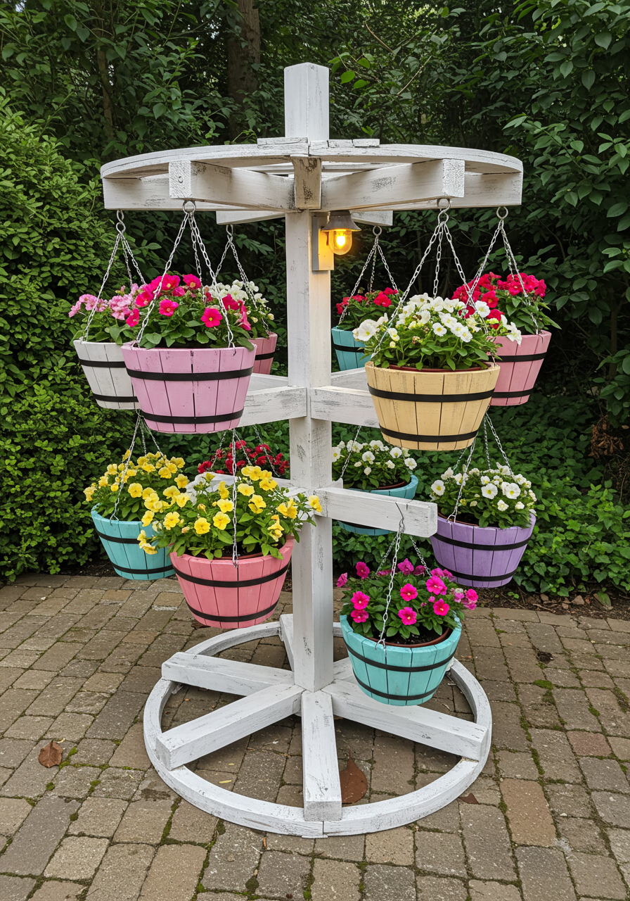 Pallet Ao Planter Paradise DIY A Rainbow Garden from Scrap Wood! (7)