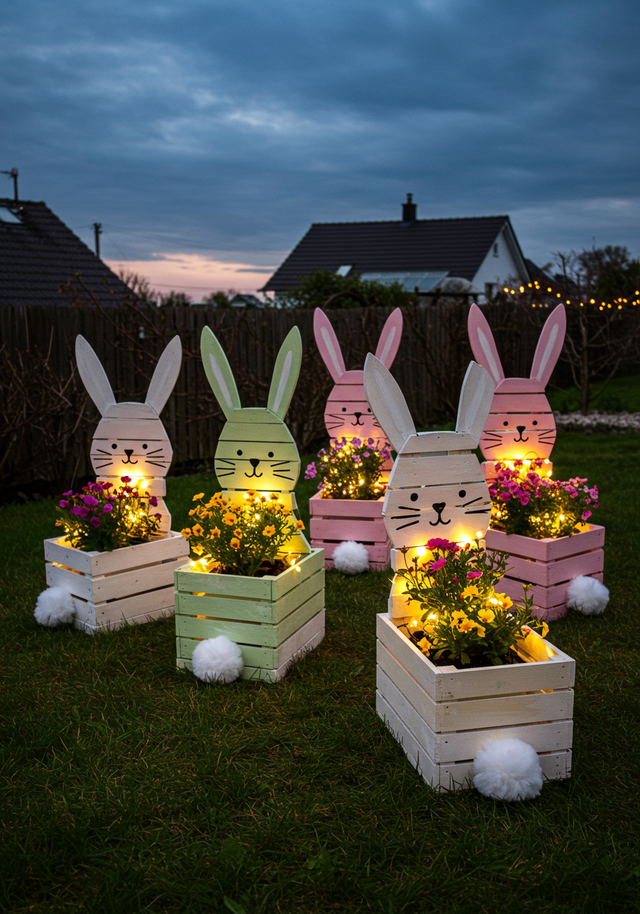 Pallet Ao Planter Paradise DIY A Rainbow Garden from Scrap Wood! (9)